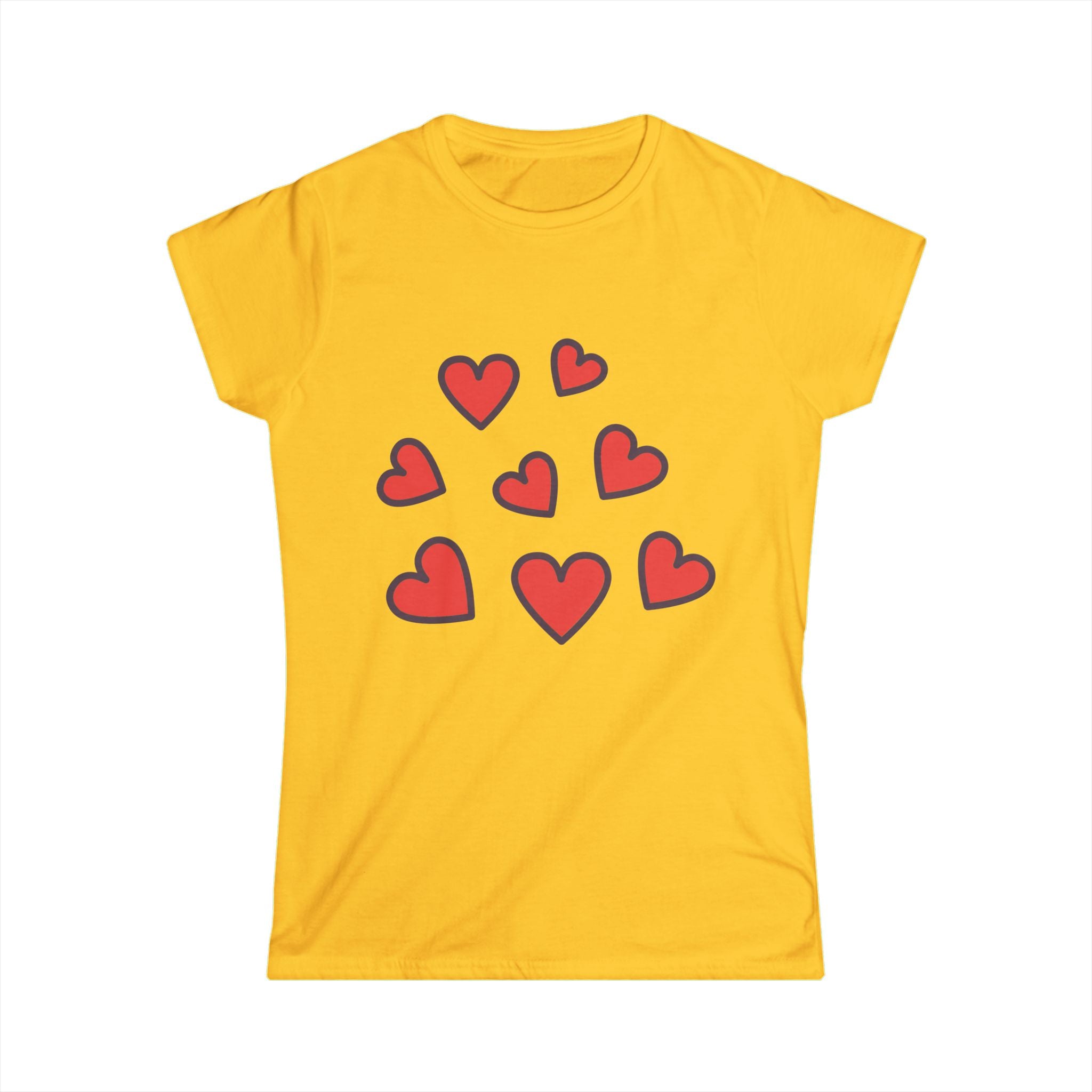 Scattered Red Hearts Tee | Cute Heart Pattern Shirt