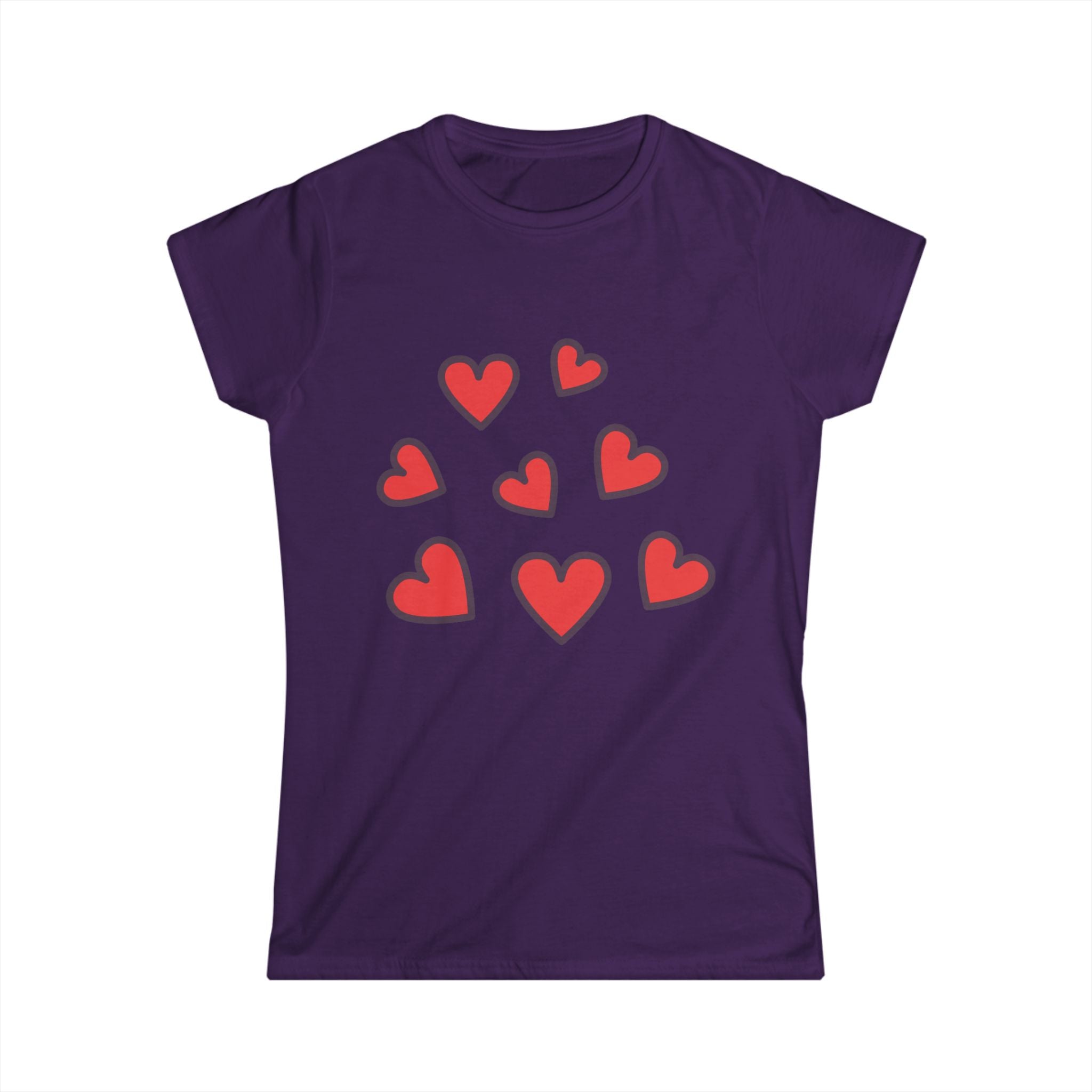 Scattered Red Hearts Tee | Cute Heart Pattern Shirt
