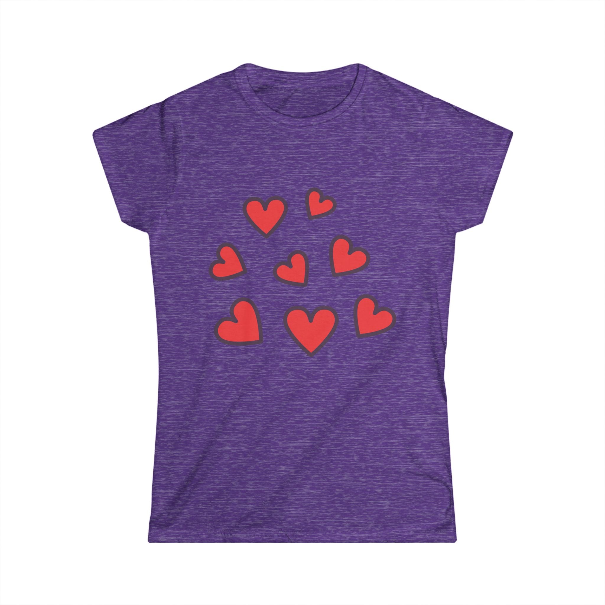 Scattered Red Hearts Tee | Cute Heart Pattern Shirt