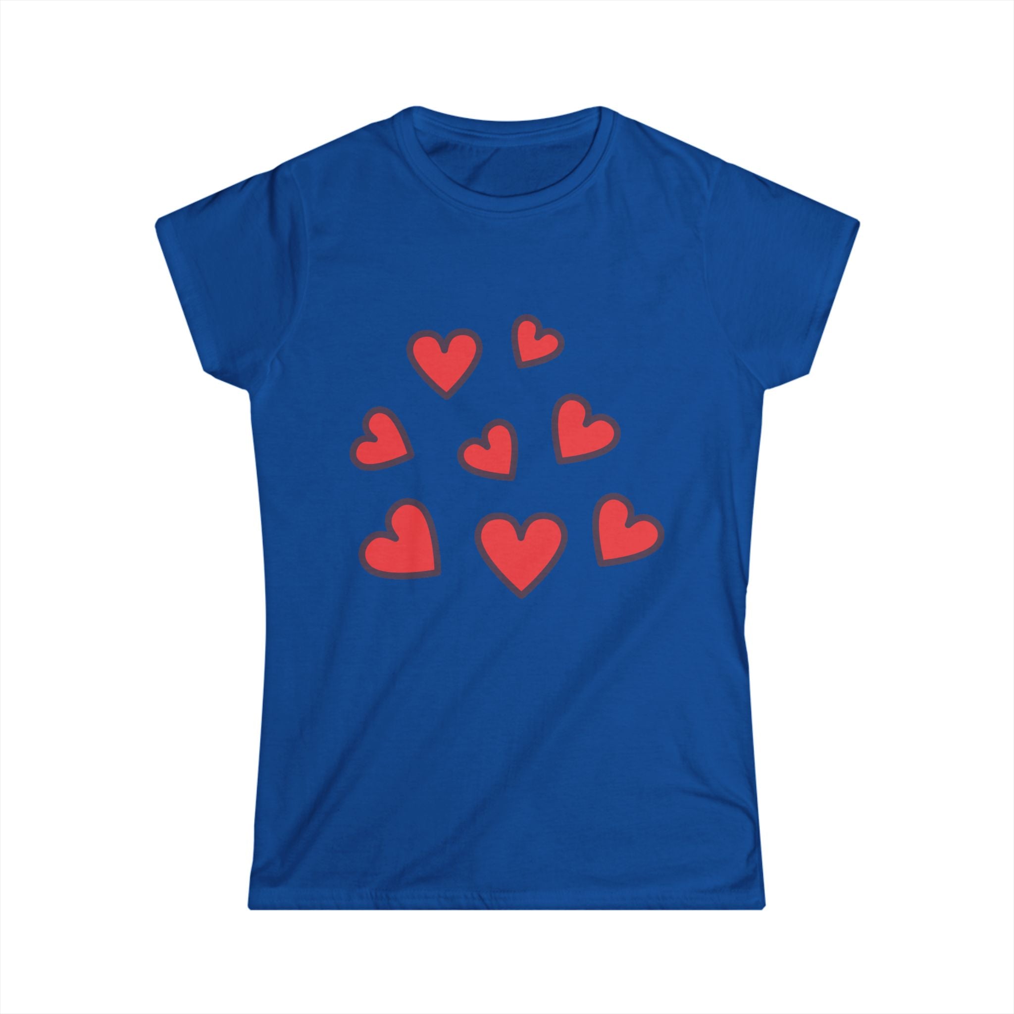 Scattered Red Hearts Tee | Cute Heart Pattern Shirt