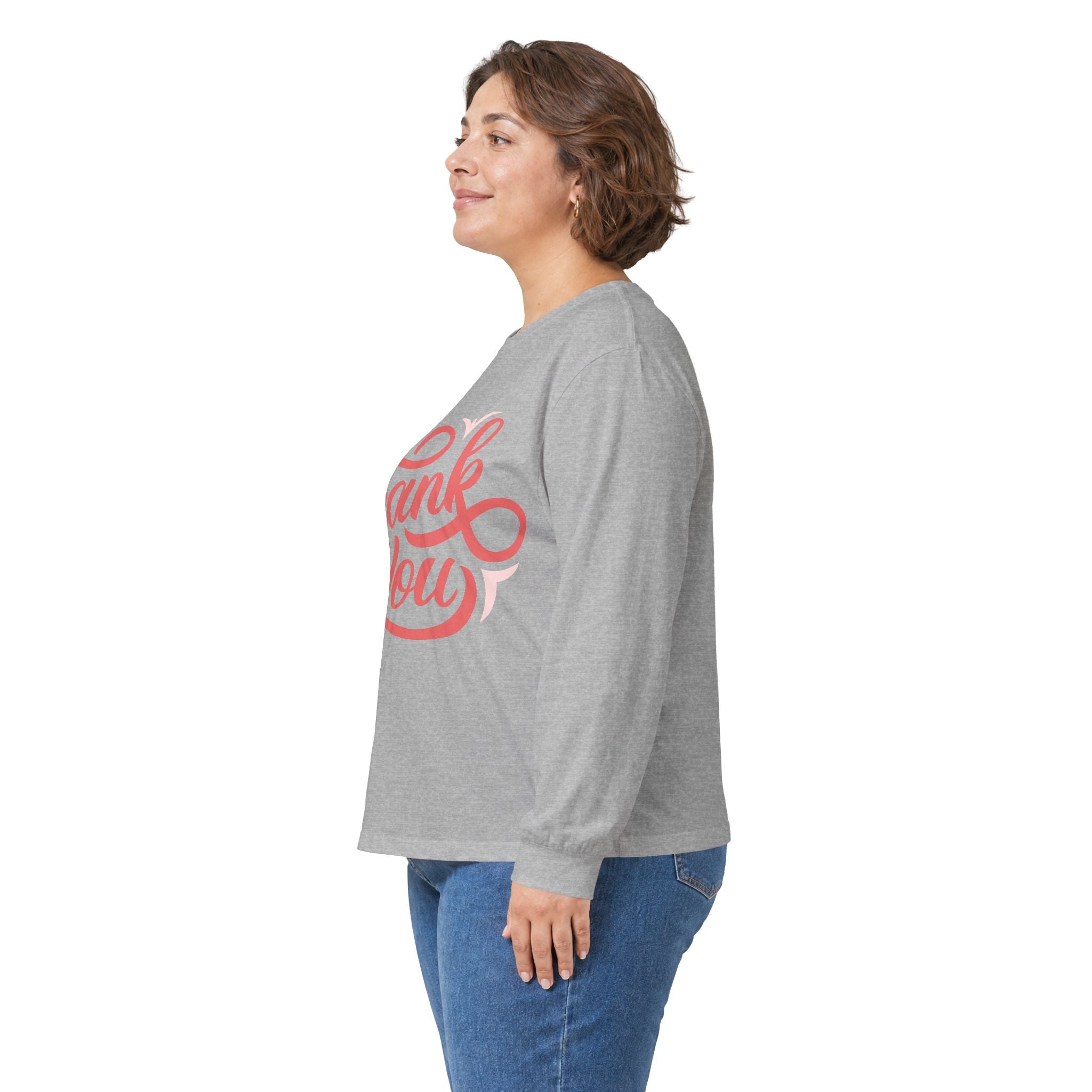 Thank You Script long sleeve tee | Thank You lettering shirt, gratitude design